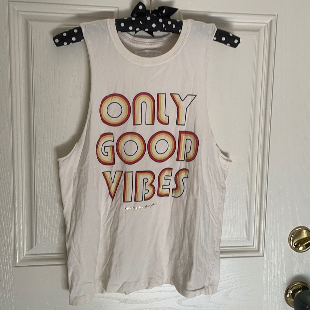 Spiritual Gangster Cream Tank Top with Red and Yellow Graphic